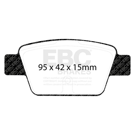 EBC REDSTUFF Rear Brake Pad Set Lancia