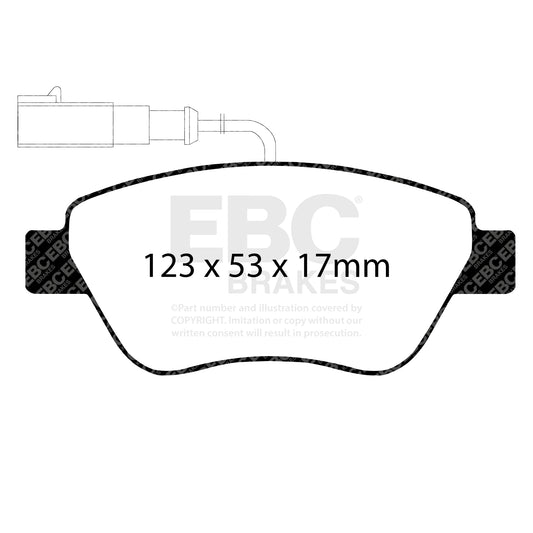 EBC ULTIMAX2 Front Brake Pad Set Alfa Romeo Citroen Commercial