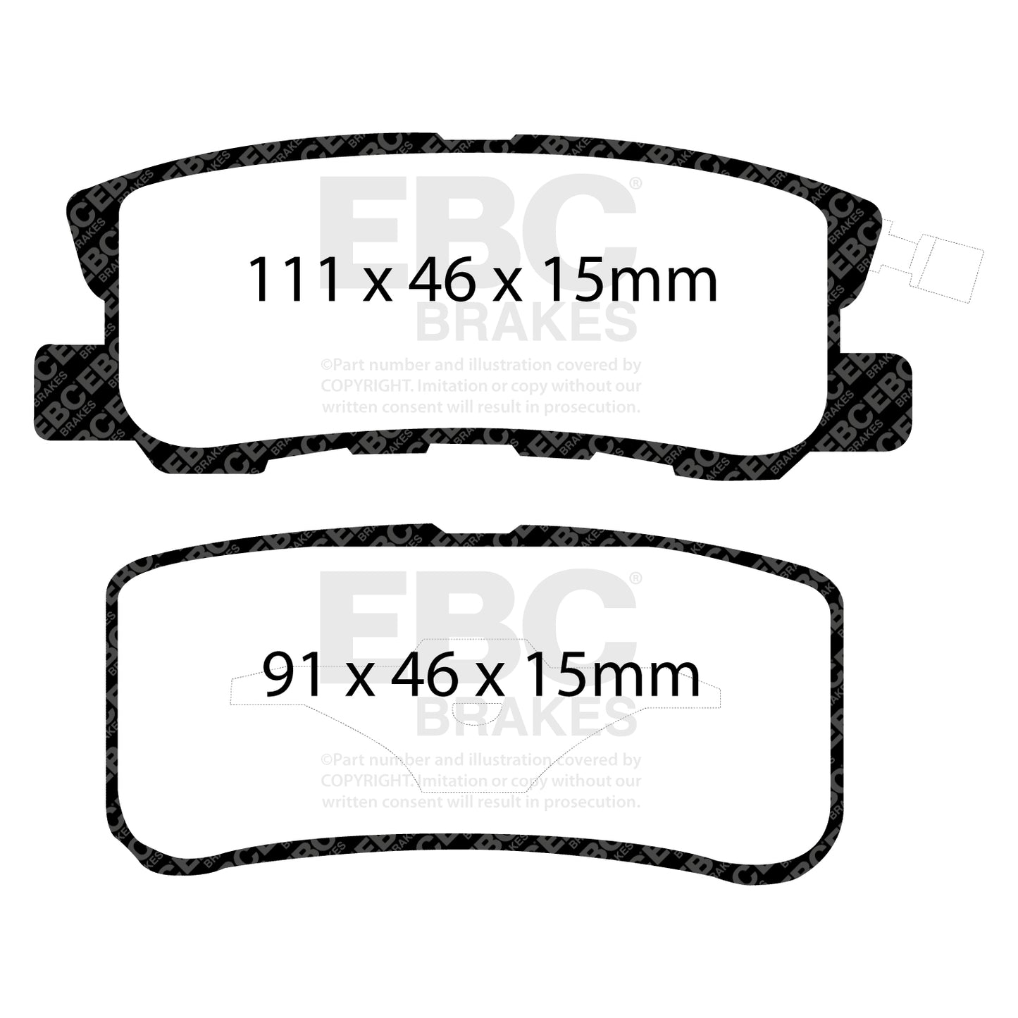 EBC ULTIMAX2 Brake Pad Set Rear Chrysler (USA)