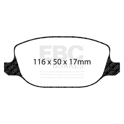 EBC YELLOWSTUFF Rear Brake Pad Set Alfa Romeo 77363818 9949203