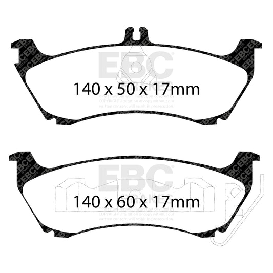 EBC ULTIMAX2 Rear Brake Pad Set Mercedes-Benz