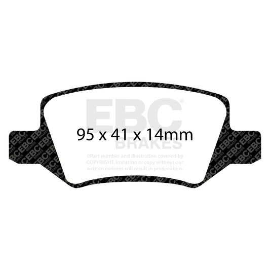 EBC ULTIMAX2 Rear Brake Pad Set Mercedes-Benz 1684200420