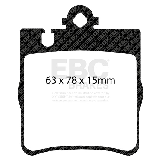 EBC REDSTUFF Brake Pad Set rear Mercedes-Benz 0034202820