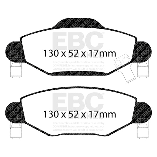 EBC Zestaw klocków hamulcowych GREENSTUFF przód Toyota 044650D010