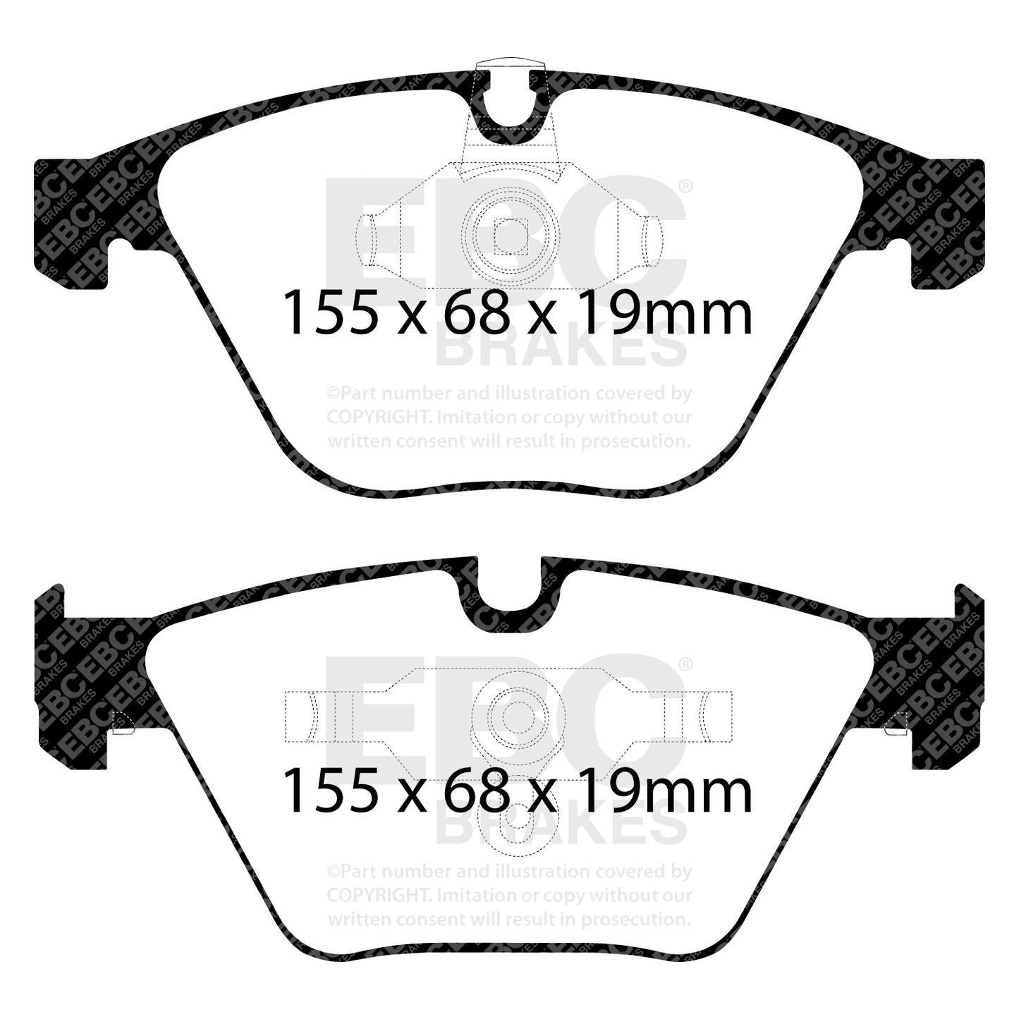 EBC REDSTUFF Front Brake Pad Set BMW 34116764540