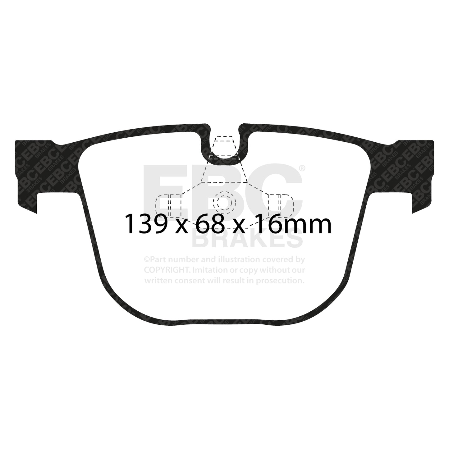 EBC Zestaw klocków hamulcowych ULTIMAX2 tył BMW 34216763305