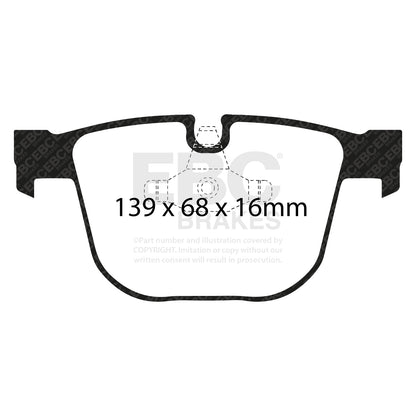 EBC Zestaw klocków hamulcowych ULTIMAX2 tył BMW 34216763305