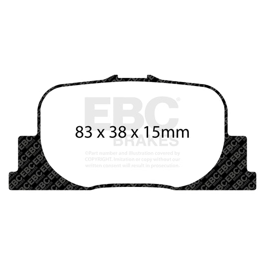 EBC Zestaw klocków hamulcowych GREENSTUFF tył Toyota 0446632030