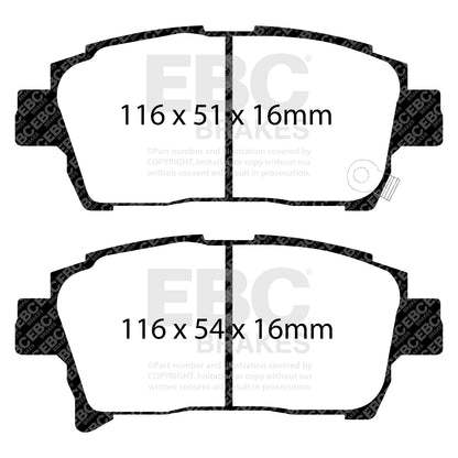 EBC ULTIMAX2 Front Brake Pad Set Toyota 0446513020