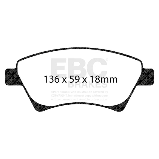 EBC ULTIMAX2 Front Brake Pad Set Renault Commercial 7701207672
