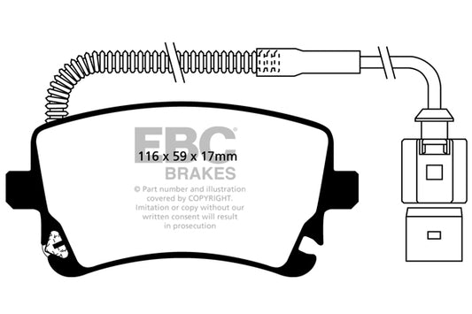 EBC Zestaw wyścigowych klocków hamulcowych RP-1 Racing tył Audi Volkswagen