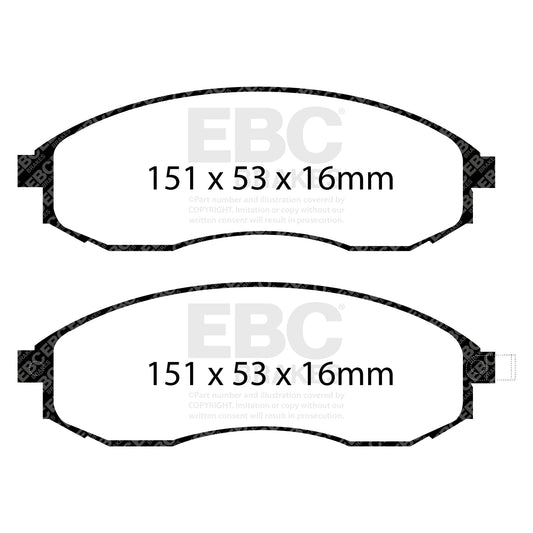 EBC ULTIMAX2 Brake Pad Set front Mitsubishi Commercial