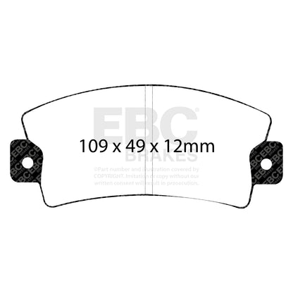 EBC Zestaw klocków hamulcowych ULTIMAX2 tył Fiat