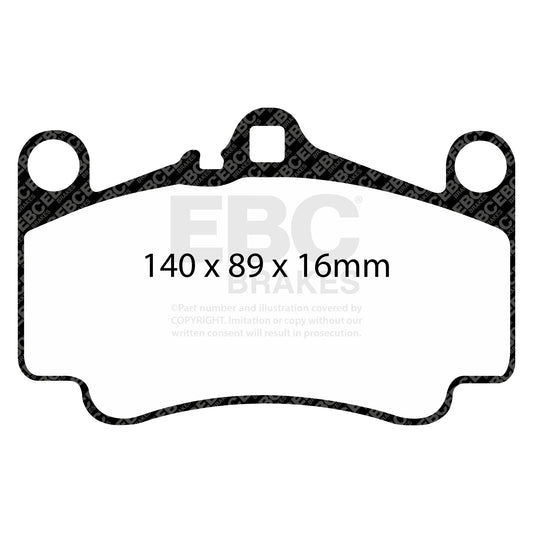 EBC REDSTUFF Front Brake Pad Set Porsche 98035193900