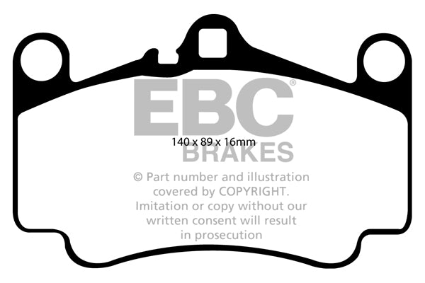 EBC Zestaw wyścigowych klocków hamulcowych RP-1 Racing Movit Porsche