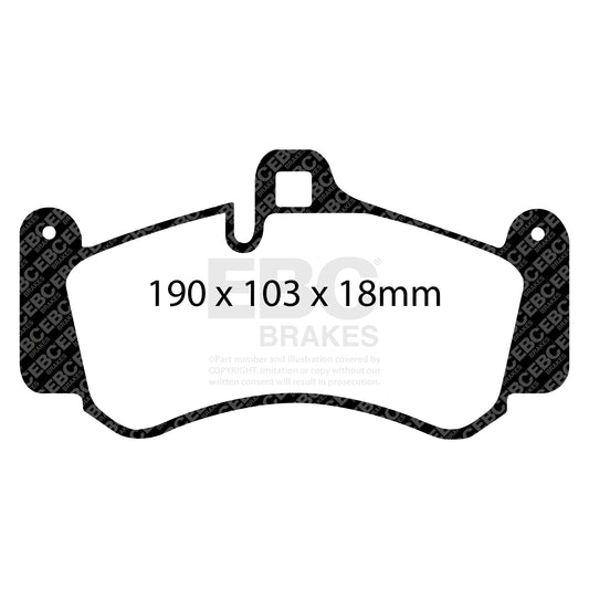 EBC REDSTUFF Front Brake Pad Set Porsche
