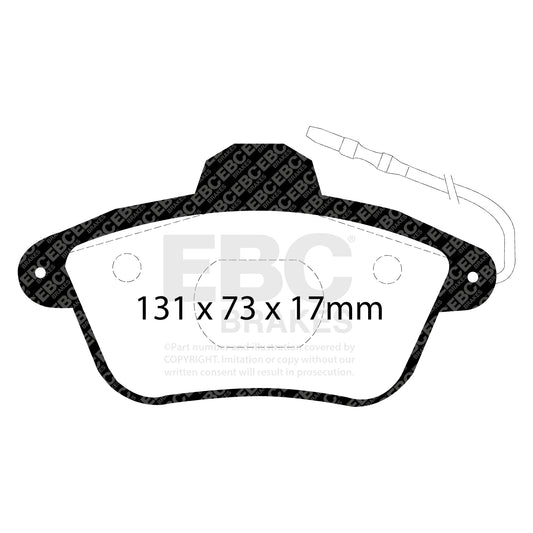 EBC ULTIMAX2 Rear Brake Pad Set Alpine Renault 6000008898