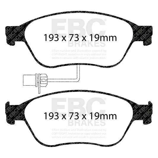 EBC REDSTUFF Front Brake Pad Set Audi Volkswagen 4D0698151AB
