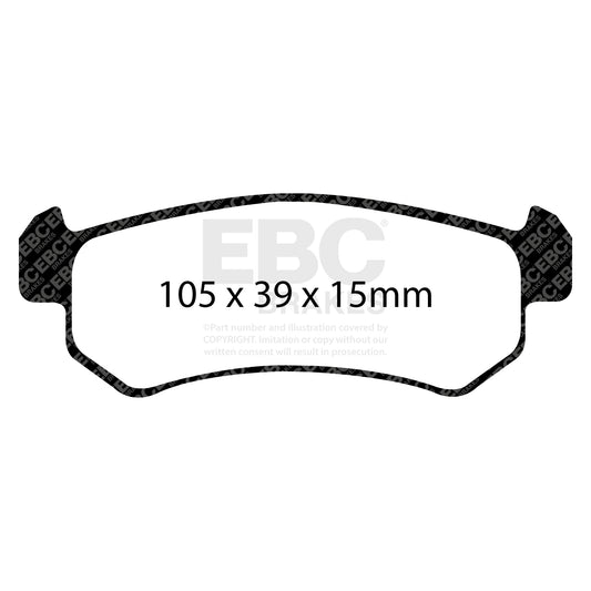 EBC ULTIMAX2 Brake Pad Set rear Chevrolet Daewoo 96405131