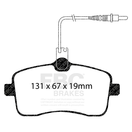EBC ULTIMAX2 Brake Pad Set front Peugeot 1611456580 1611731380