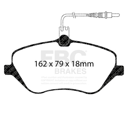 EBC ULTIMAX2 Brake Pad Set Front Citroen Peugeot 1611334980
