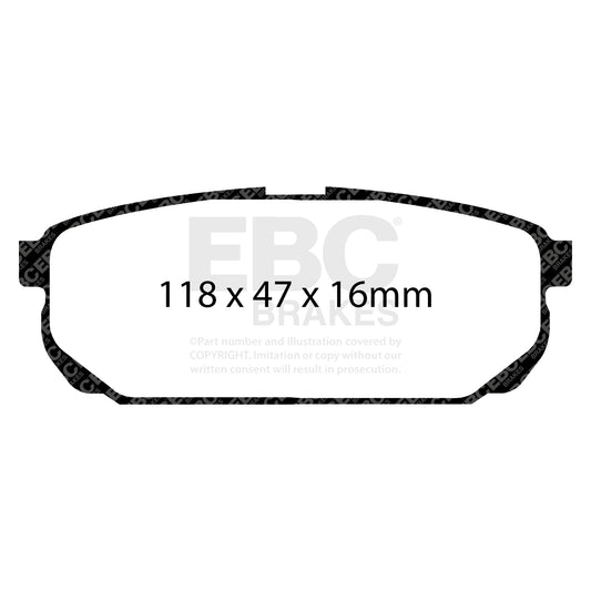EBC ULTIMAX2 Brake Pad Set Rear Kia 58302-3ED00 58302-3EE00