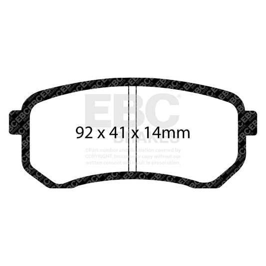 EBC ULTIMAX2 Brake Pad Set Rear Hyundai Kia Naza 583020XA00