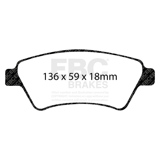 EBC ULTIMAX2 Brake Pads front Renault Commercial 7701207672