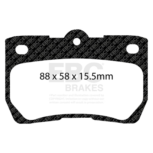 EBC REDSTUFF Rear Brake Pad Set Lexus 446622190 5142558AB
