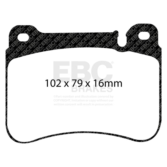 EBC Zestaw klocków hamulcowych GREENSTUFF przód Mercedes-Benz 0044205120