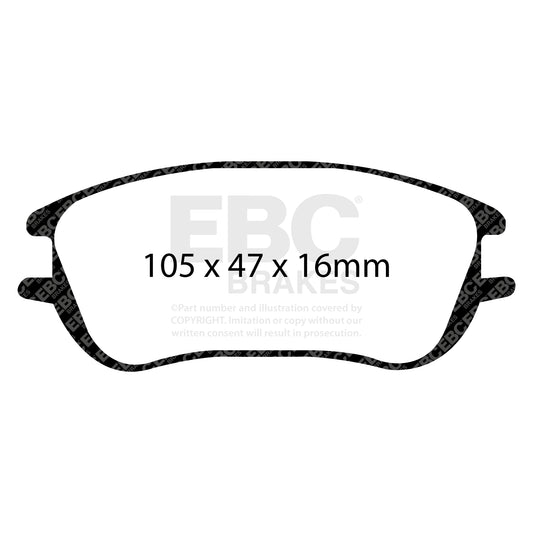 EBC ULTIMAX2 Front Brake Pad Set Hyundai 5810102A10