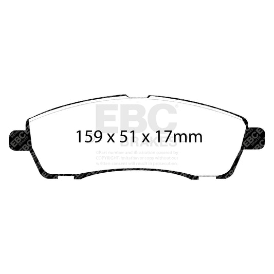 EBC ULTIMAX2 Rear Brake Pads Set Ford