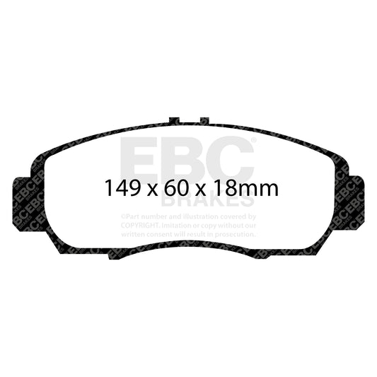 EBC Zestaw klocków hamulcowych GREENSTUFF przód Honda 43018-SEP-A51
