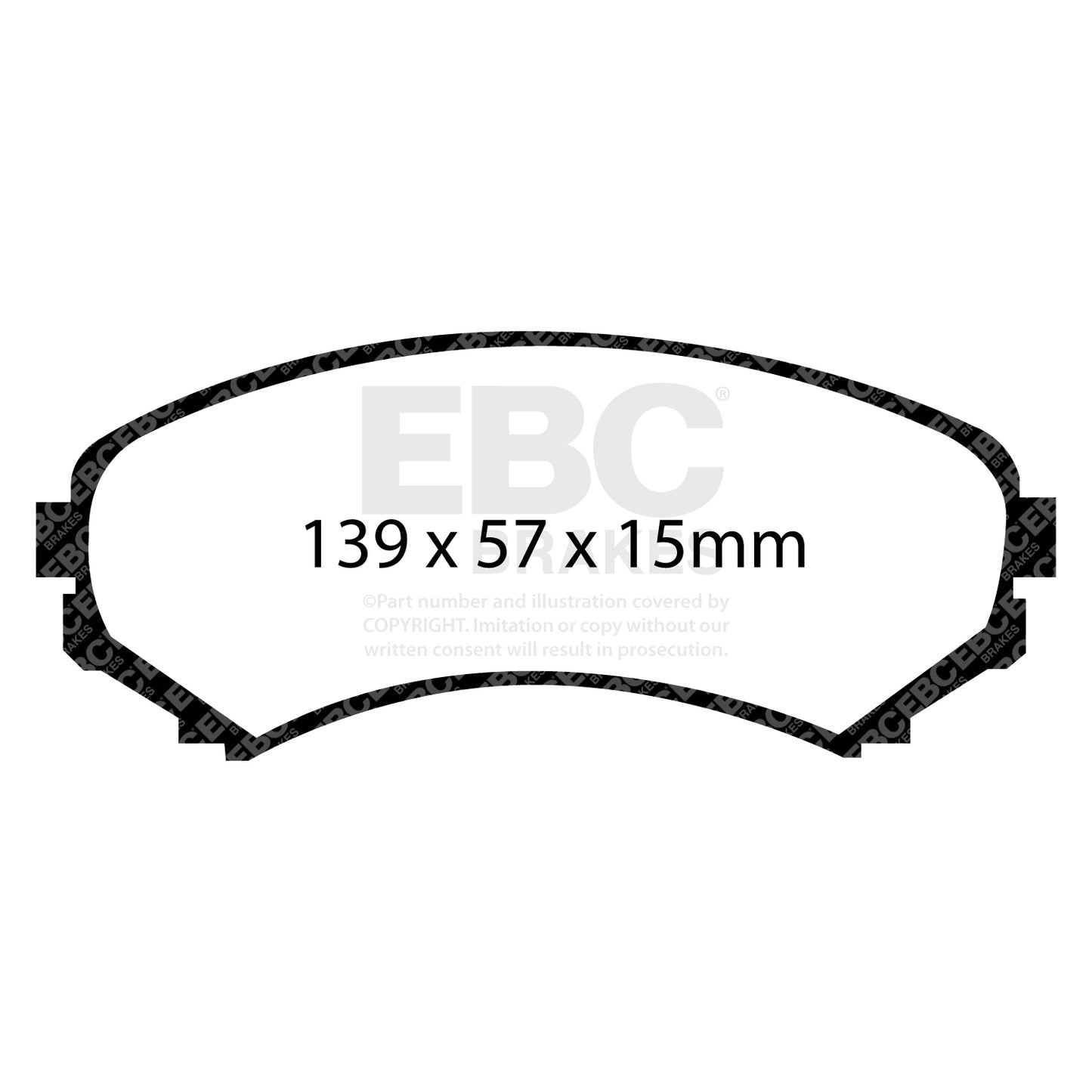 EBC Zestaw klocków hamulcowych GREENSTUFF przód Mitsubishi 101692269