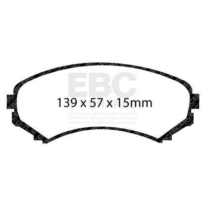 EBC Zestaw klocków hamulcowych GREENSTUFF przód Mitsubishi 101692269