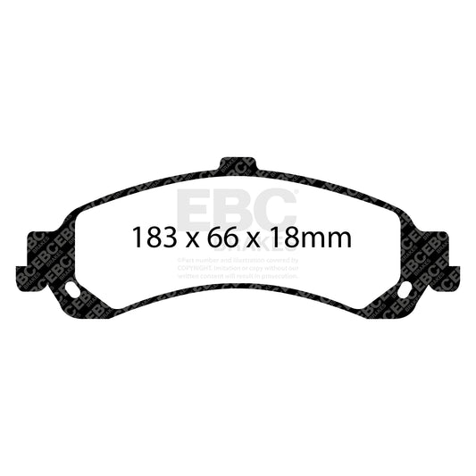 EBC ULTIMAX2 Rear Brake Pad Set Cadillac Chevrolet GMC 18044202