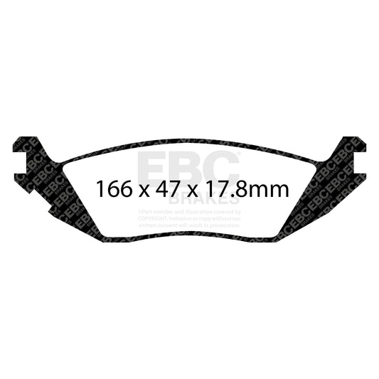 EBC ULTIMAX2 Brake Pad Set Rear Dodge (USA) Ram Trucks