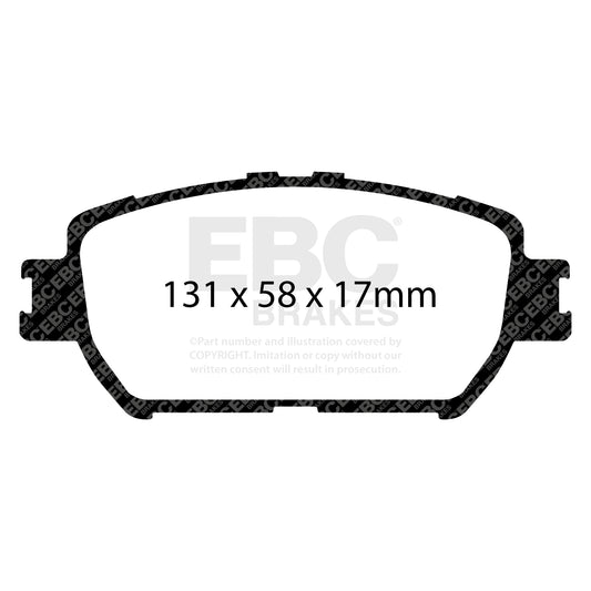 EBC ULTIMAX2 Front Brake Pad Set Toyota 0446533320 0K2JA3328Z