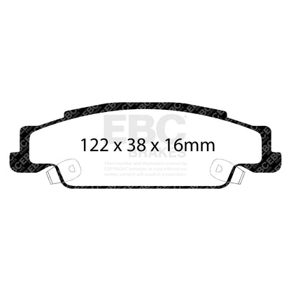 EBC Zestaw klocków hamulcowych ULTIMAX2 tył Cadillac 25693145 25735537