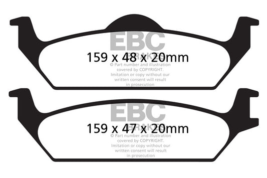EBC GREENSTUFF Rear Brake Pad Set Dodge