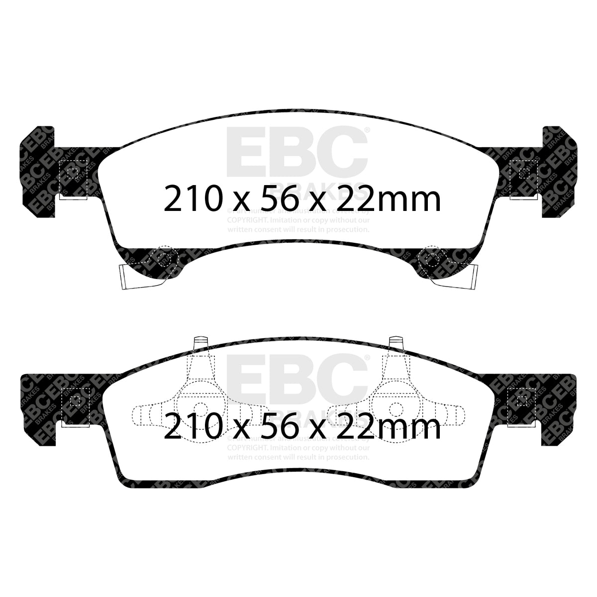 EBC Zestaw klocków hamulcowych GREENSTUFF przód Ford Lincoln 2L1Z2001AA
