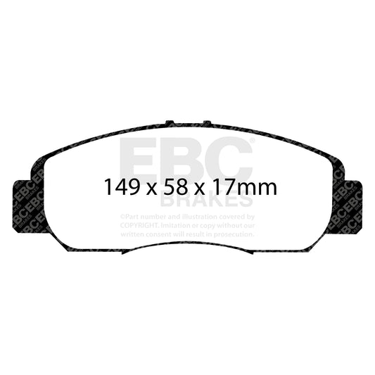 EBC Zestaw klocków hamulcowych GREENSTUFF przód Honda 45022-SDBA10