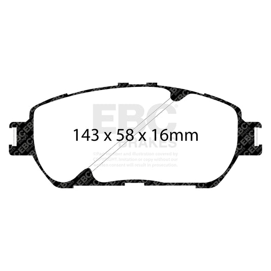 EBC ULTIMAX2 Brake Pad Set front Toyota 0446504080 0446533270