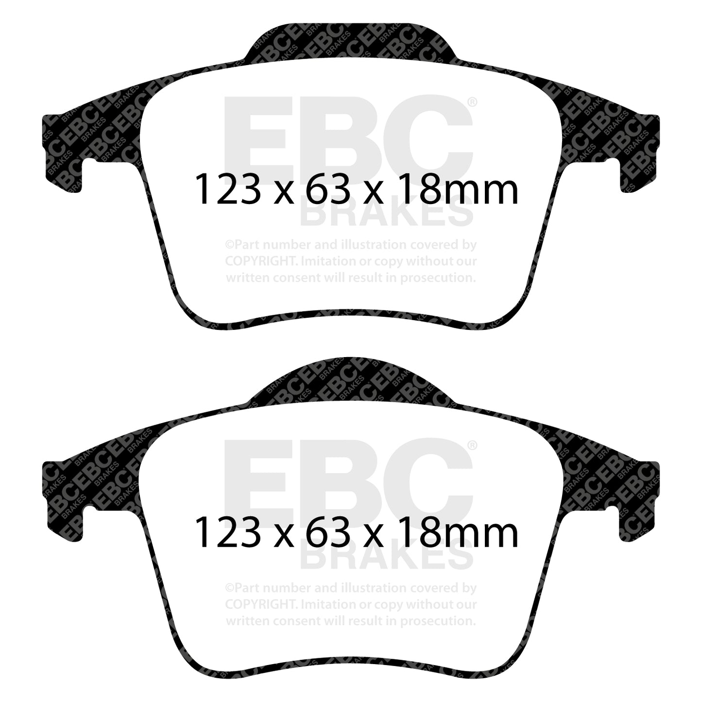 EBC ULTIMAX2 Rear Brake Pad Set Volvo 2745280 620851 6208-51