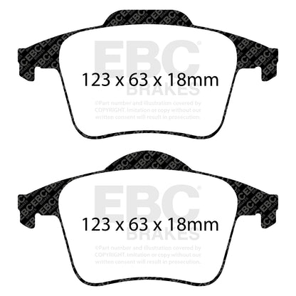 EBC ULTIMAX2 Rear Brake Pad Set Volvo 2745280 620851 6208-51