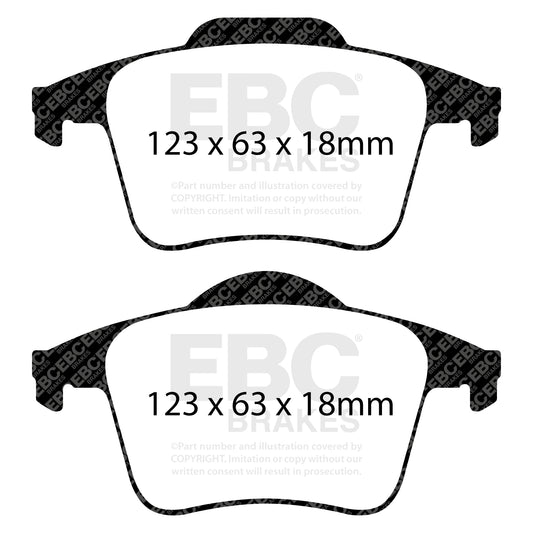 EBC GREENSTUFF Rear Brake Pad Set Volvo 2745280 620851 6208-51