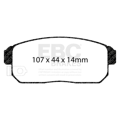 EBC YELLOWSTUFF Rear Brake Pad Set Mazda Subaru Suzuki