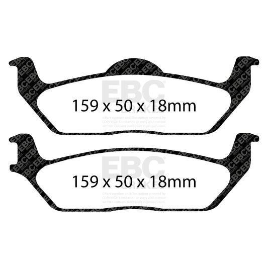EBC ULTIMAX2 Rear Brake Pad Set Ford
