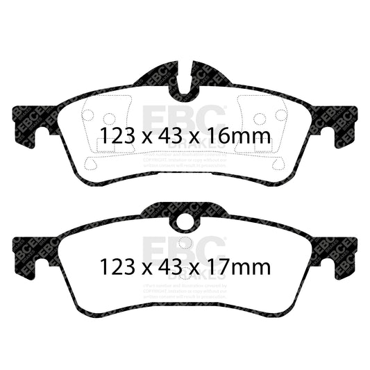 EBC REDSTUFF Rear Brake Pad Set Mini 34216762871