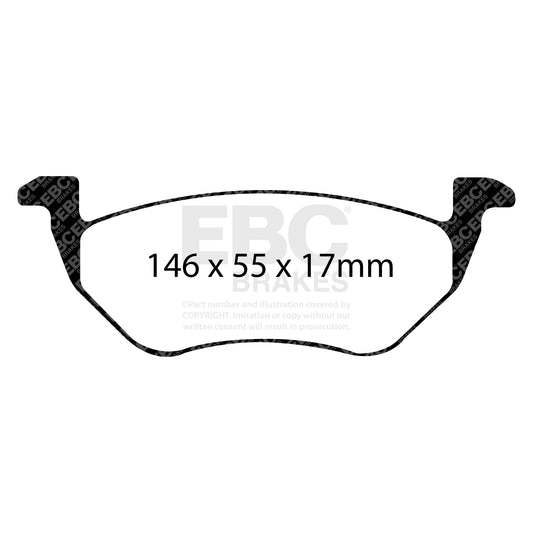EBC ULTIMAX2 Rear Brake Pad Set Ford Mazda 5L8Z2200AA